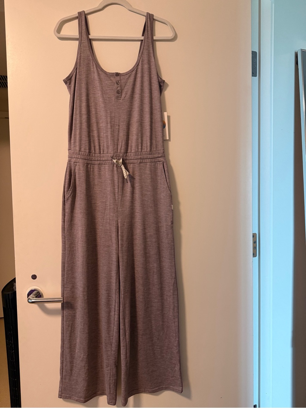 Vuori Lavender Gray Tank Jumpsuit